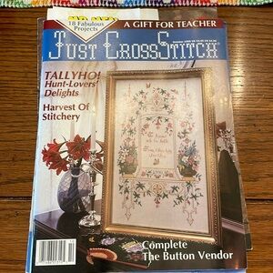 Just Cross Stitch Magazine 18 Projects 1990 Vintage